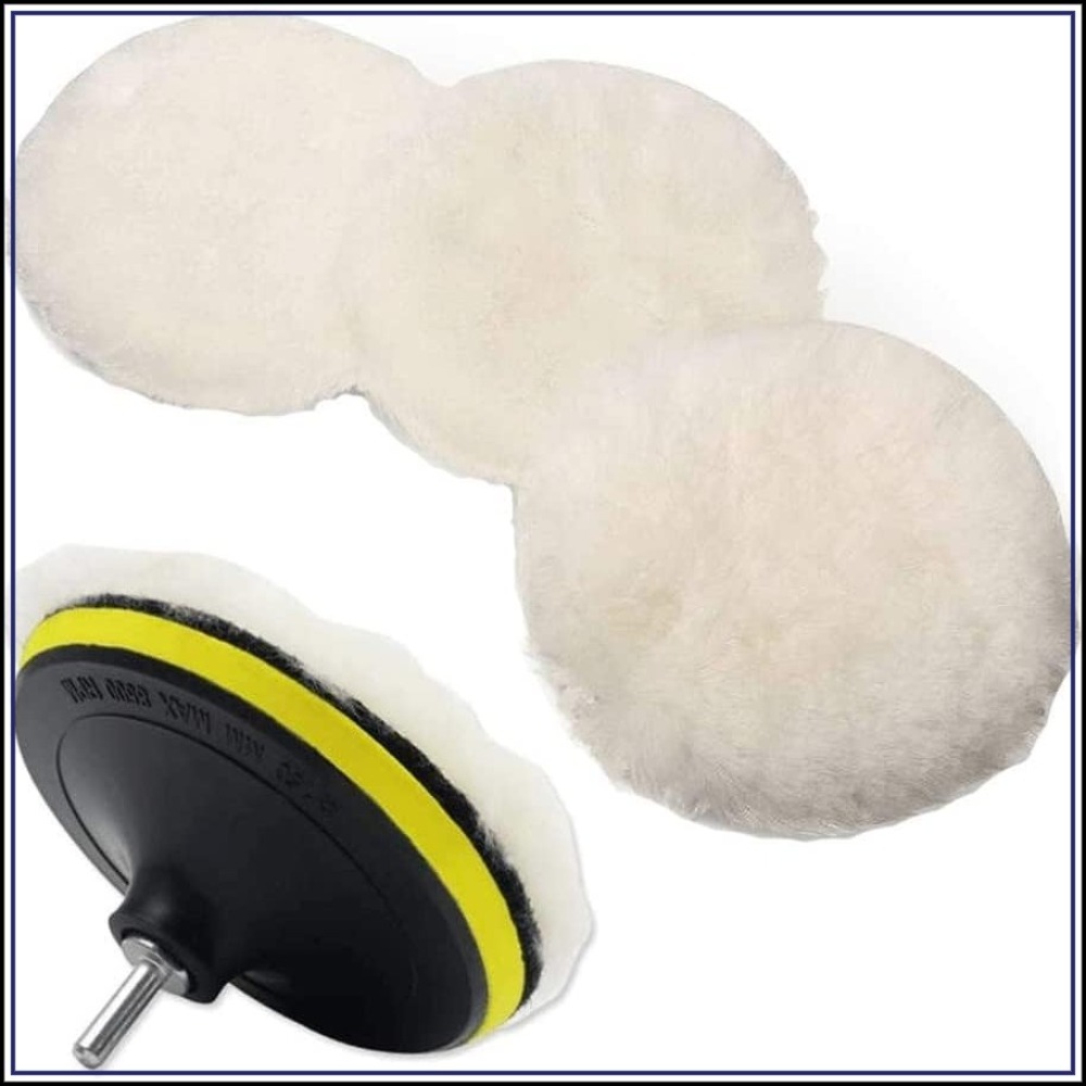 Polish Pad Set Buffer - 6 Buah Set Bantalan Pemoles Wol