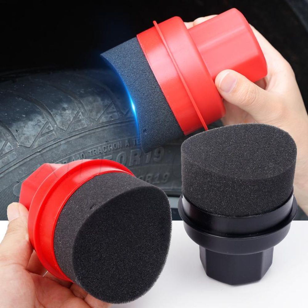 Wax Applicator Pad - Spons Pemoles Ban Melengkung dengan Penutup,
