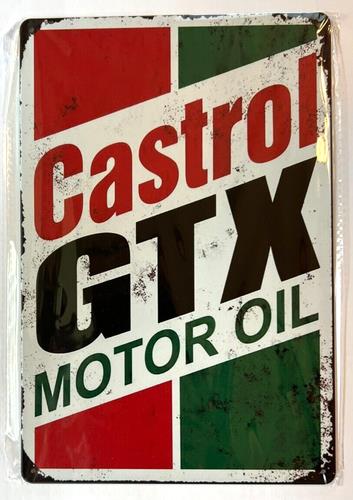 Tanda Logam Antik Castrol GTX  - Castrol Oil Gtx ulasan dan harga