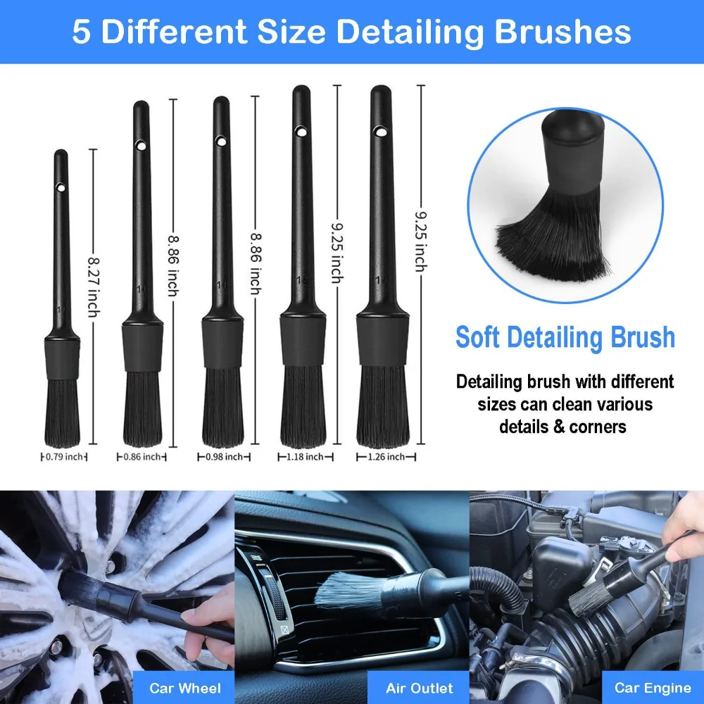 Set sikat cuci mobil, peralata - Dirt Brush Interior ulasan dan harga